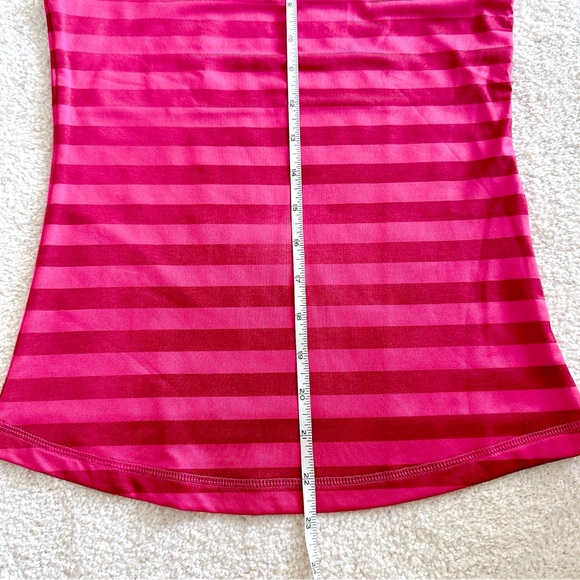 NWOT♥️ NIKE PURE COURT TOP in PINK sz XS V-NECK SLEEVELESS STRIPE TENNIS GOLF - Picture 6 of 6